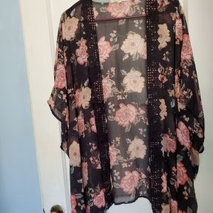 Floral Sheer Kimono Cardigan